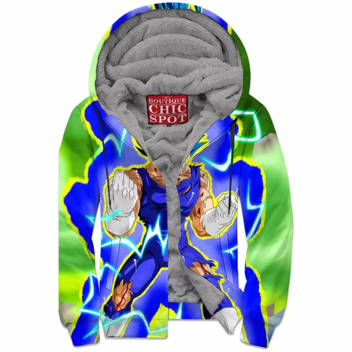 Majin Vegeta Zip Fleece Hoodie