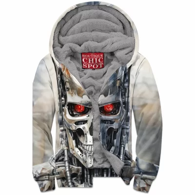 Sci-Fi Zip-Fleece-Hoodie, Terminator Zip-Fleece-Hoodie