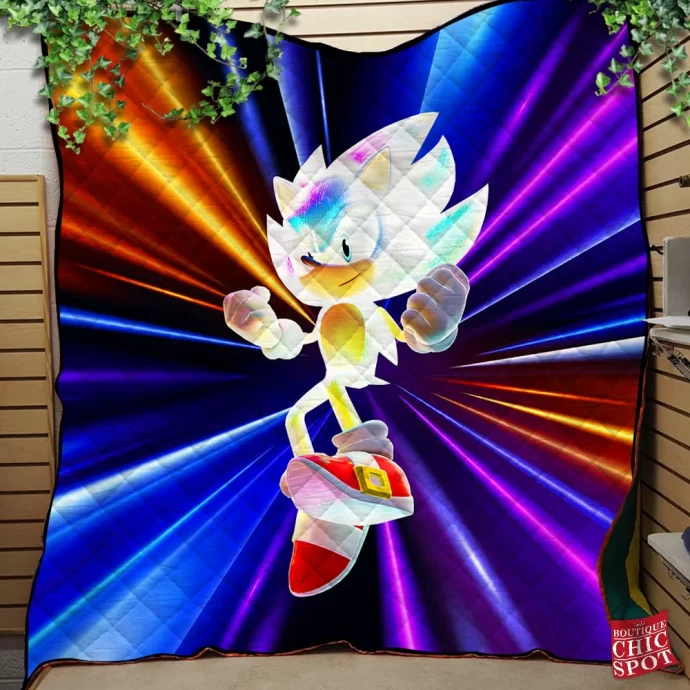 Hyper Sonic Quilt Blanket