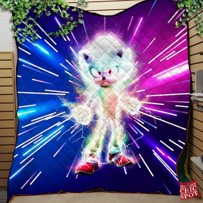 Hyper Sonic Quilt Blanket