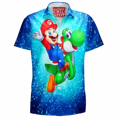 Game Hawaiian-Shirt, Mario Hawaiian-Shirt, Yoshi Hawaiian-Shirt