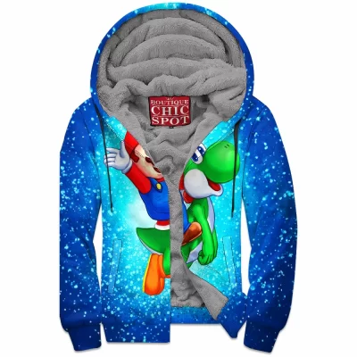 Game Zip-Fleece-Hoodie, Mario Zip-Fleece-Hoodie, Yoshi Zip-Fleece-Hoodie