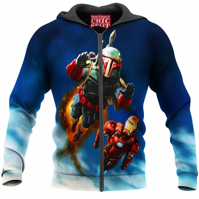 Boba Fett Iron Man Zip Hoodie