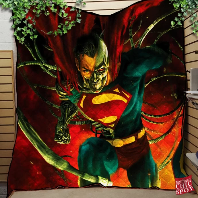 Cyborg Superman Quilt Blanket