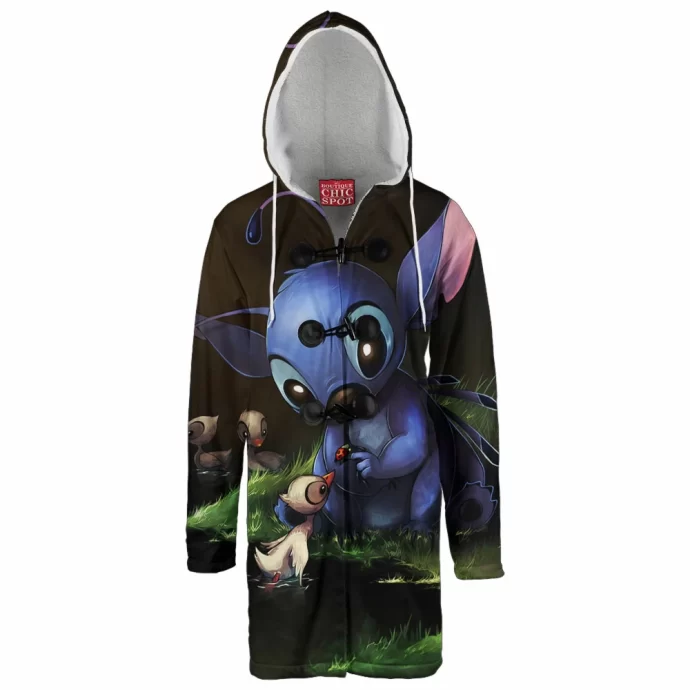 Stitch Hooded Cloak Coat