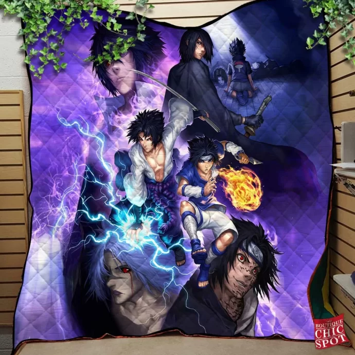 Uchiha Sasuke Quilt Blanket