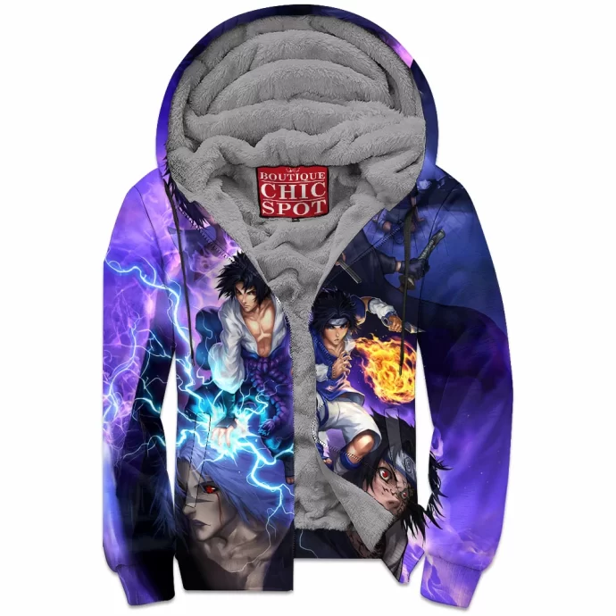 Uchiha Sasuke Zip Fleece Hoodie