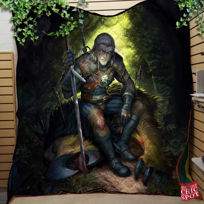 Geralt Of Rivia Quilt Blanket