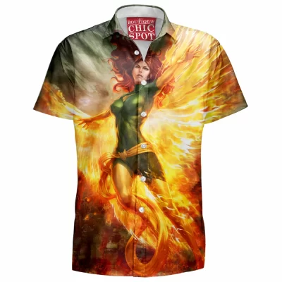Comic Hawaiian-Shirt, Jean Grey Hawaiian-Shirt, X-men Hawaiian-Shirt