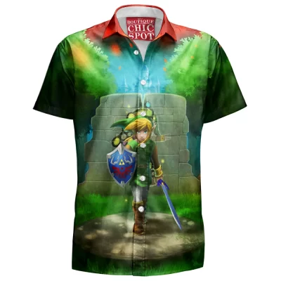 Game Hawaiian-Shirt, The Legend of Zelda Hawaiian-Shirt, Zelda Link Hawaiian-Shirt