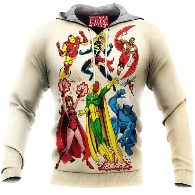 Avengers Fleece-Hoodie, Comic Fleece-Hoodie