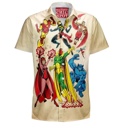 Avengers Hawaiian-Shirt, Comic Hawaiian-Shirt