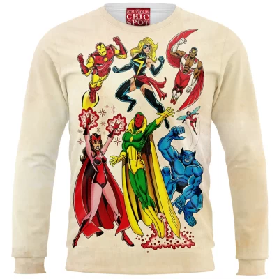 Avengers Zip Sweatshirt, Comic Zip Sweatshirt