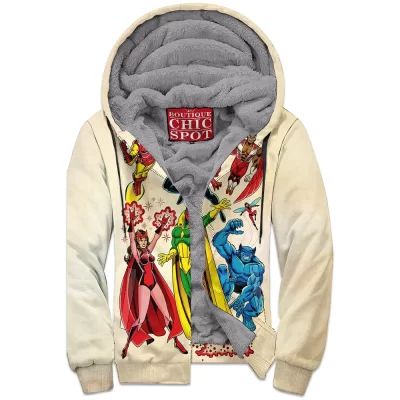 Avengers Zip-Fleece-Hoodie, Comic Zip-Fleece-Hoodie