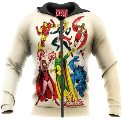 Avengers Zip-Hoodie, Comic Zip-Hoodie