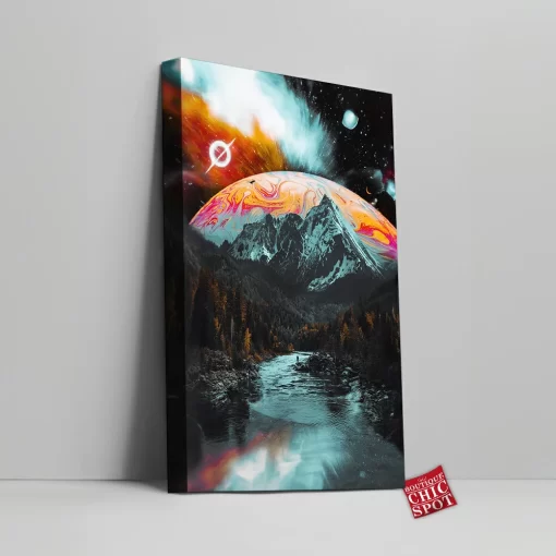 Alone with the mountains Canvas Wall Art
