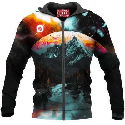 Abstract Zip-Hoodie