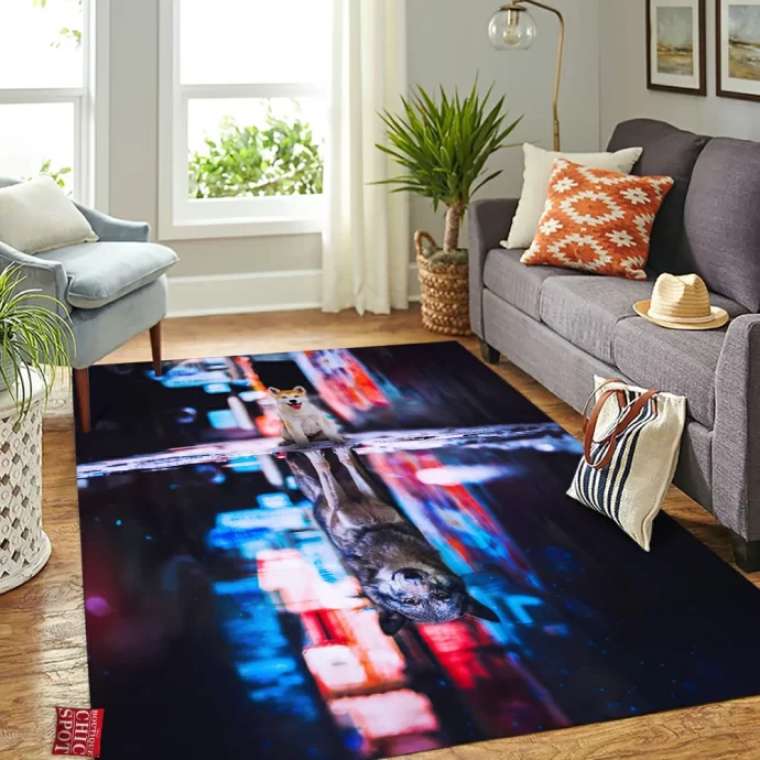 Teen Wolf Reflection Rectangle Rug