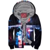 Wolf Zip-Fleece-Hoodie