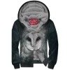Owl Zip-Fleece-Hoodie