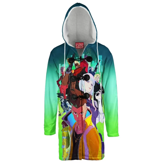 Cyberpunk Edgerunners Hooded Cloak Coat