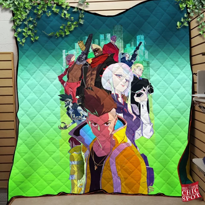 Cyberpunk Edgerunners Quilt Blanket