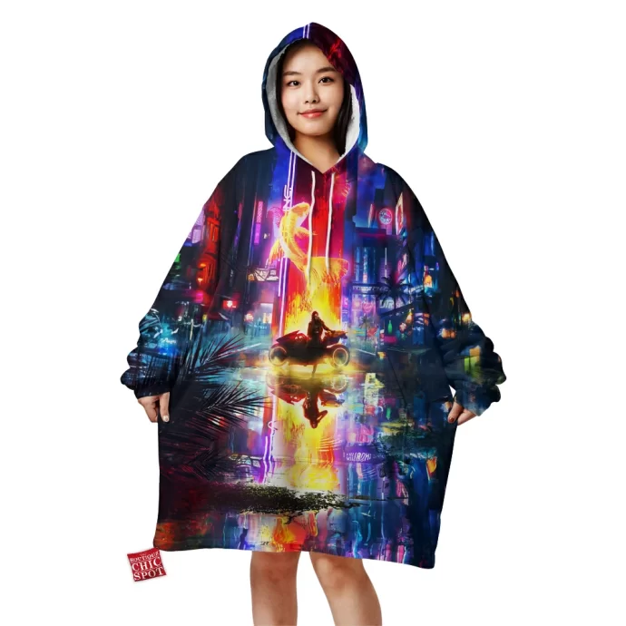 Cyberpunk Reflection Blanket Hoodie