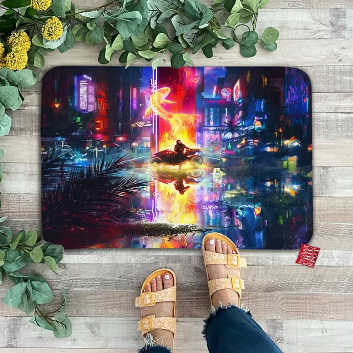 Cyberpunk Reflection Doormat