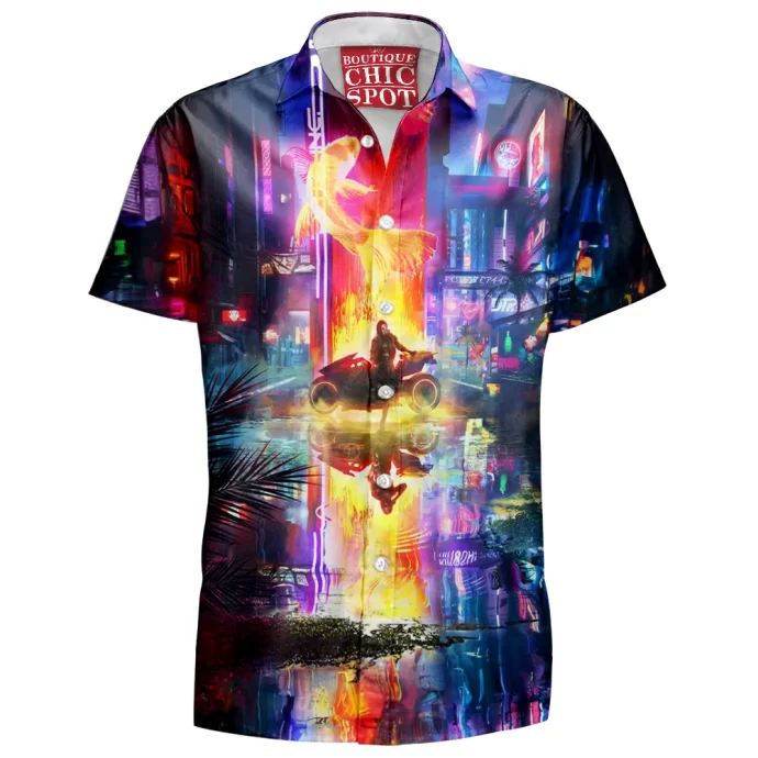 Cyberpunk Reflection Hawaiian Shirt