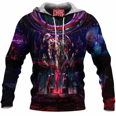 Comic Fleece-Hoodie, Ultron Fleece-Hoodie, Iron Man Fleece-Hoodie