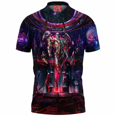 Comic Polo Shirt, Ultron Polo Shirt, Iron Man Polo Shirt