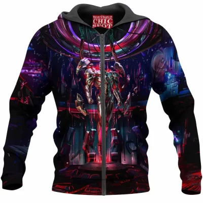 Comic Zip-Hoodie, Ultron Zip-Hoodie, Iron Man Zip-Hoodie