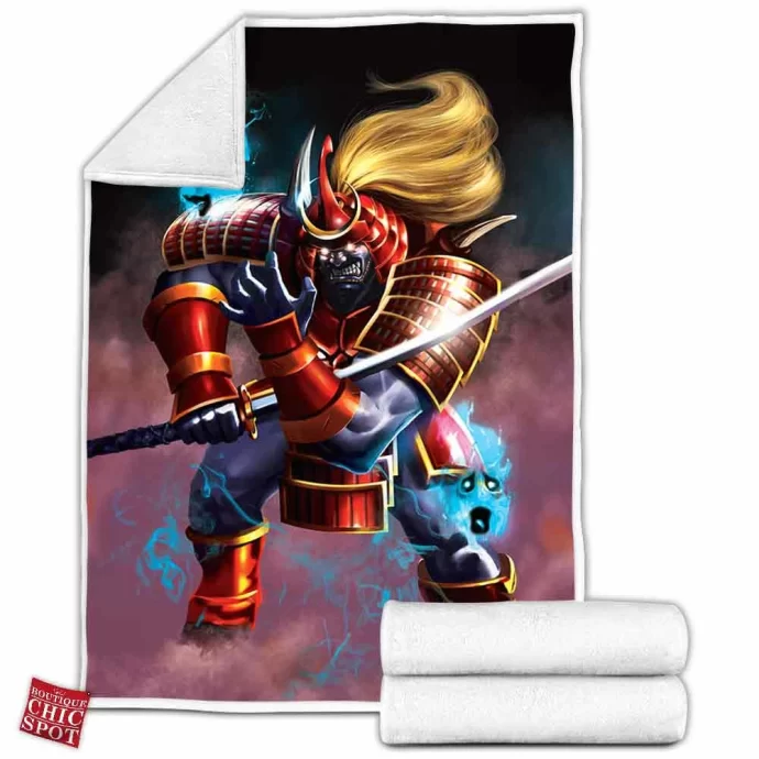 Ghost Samurai Fleece Blanket