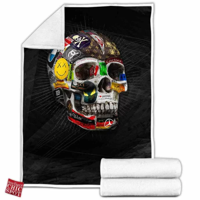 Skull Br Collab Fleece Blanket