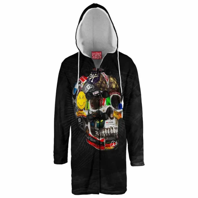 Skull Br Collab Hooded Cloak Coat