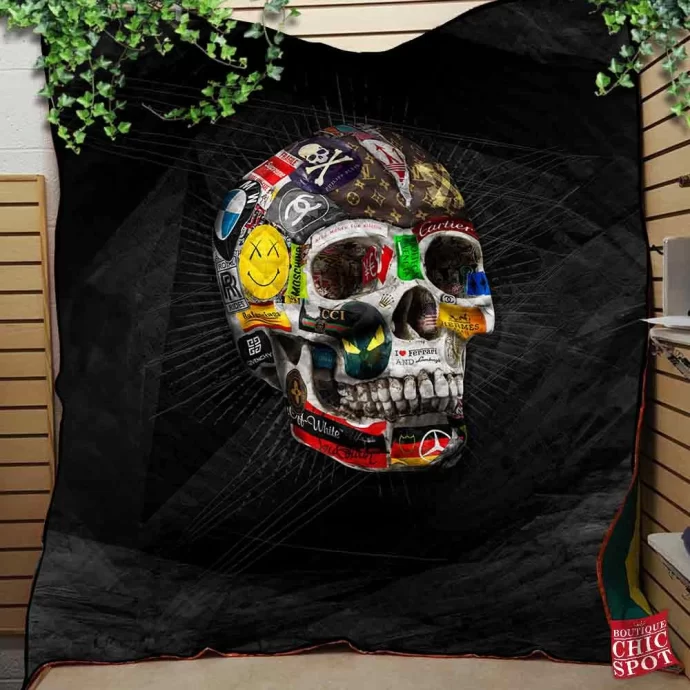 Skull Br Collab Quilt Blanket