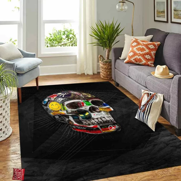 Skull Br Collab Rectangle Rug