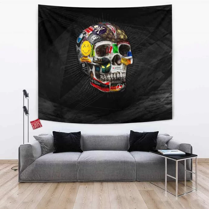 Skull Br Collab Tapestry