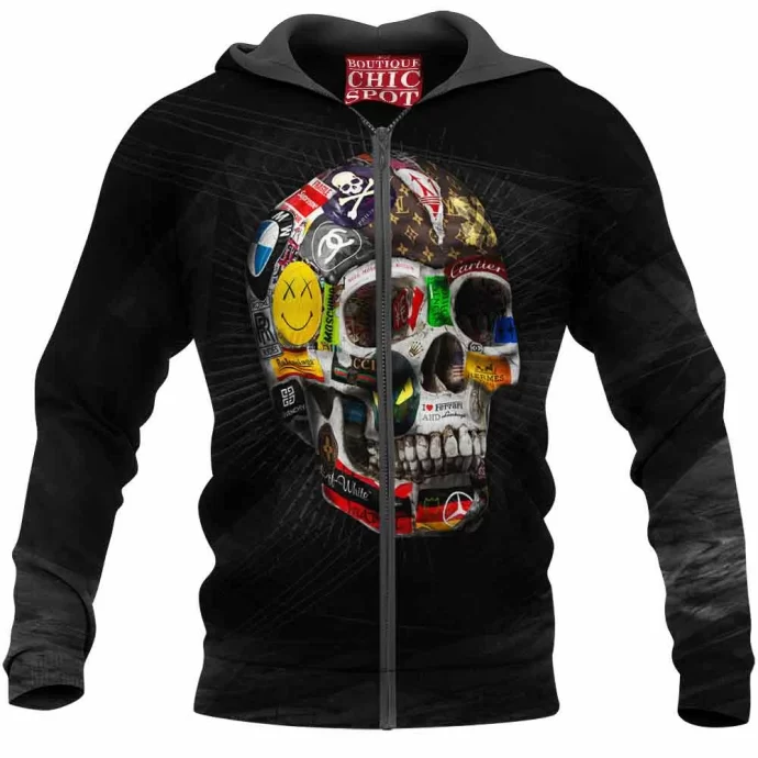 Skull Br Collab Zip Hoodie