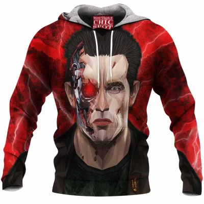 Sci-Fi Fleece-Hoodie, Terminator Fleece-Hoodie