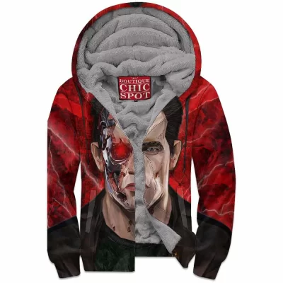 Sci-Fi Zip-Fleece-Hoodie, Terminator Zip-Fleece-Hoodie