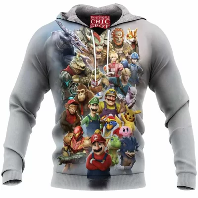 Game Fleece-Hoodie, Super Smash Bros Fleece-Hoodie