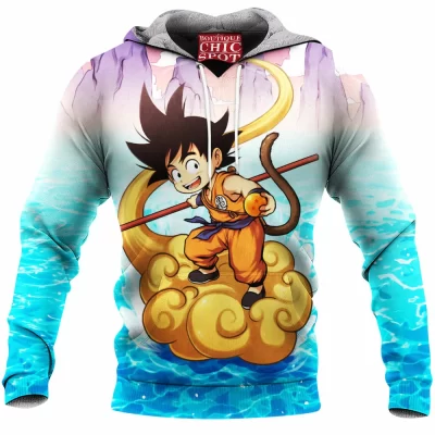 Goku Fleece-Hoodie, Anime Fleece-Hoodie, Dragon Ball Fleece-Hoodie