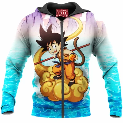 Goku Zip-Hoodie, Anime Zip-Hoodie, Dragon Ball Zip-Hoodie