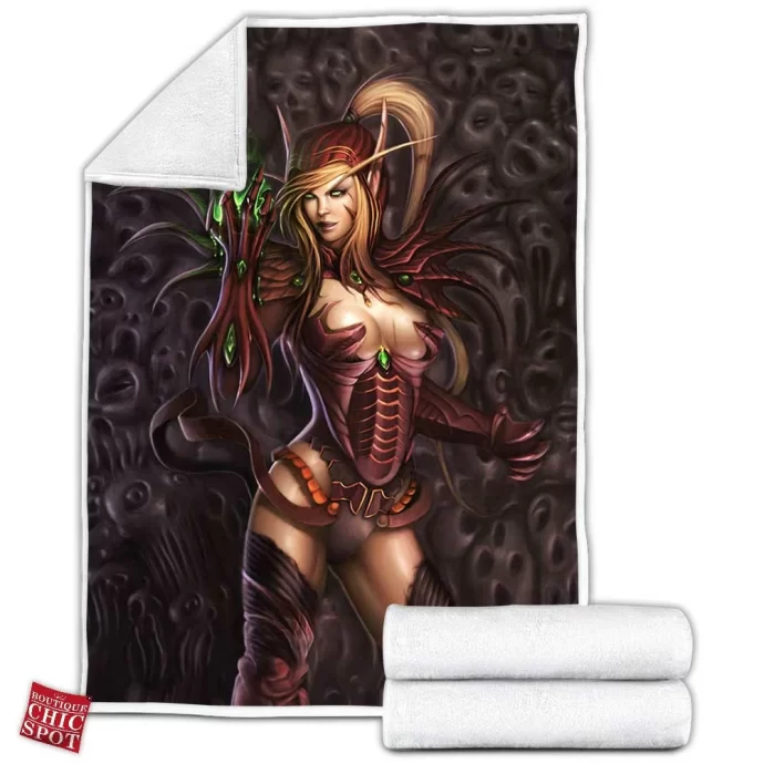 Valeera Sanguinar Warcraft Fleece Blanket