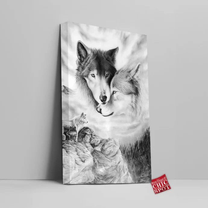 Wolf Mates Canvas Wall Art