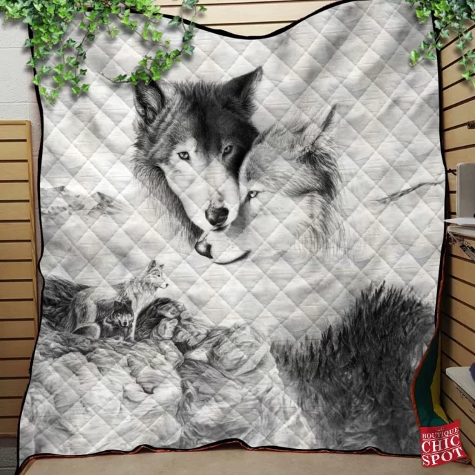 Wolf Mates Quilt Blanket