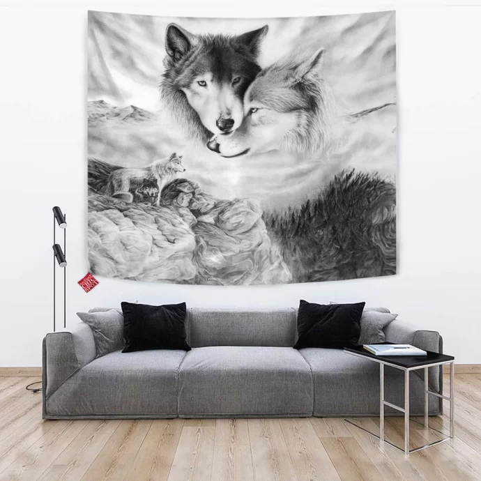 Wolf Mates Tapestry