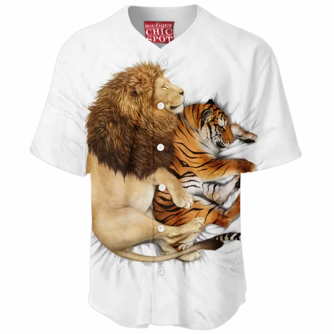 Lion And Tiger Baseball Jersey