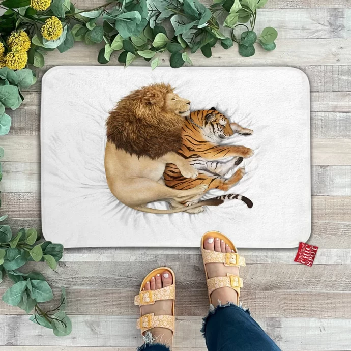 Lion And Tiger Doormat